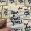 have a great year, notebook paper cookie