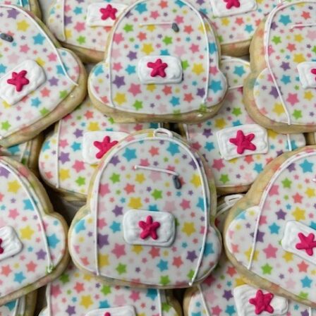 Rainbow Star backpack cookie