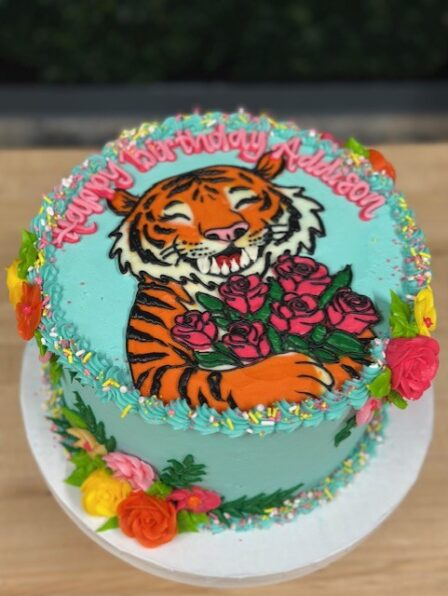Happy tiger birthday cake