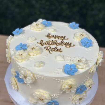 delicate floral cake