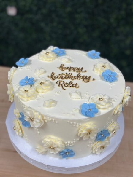 delicate floral cake