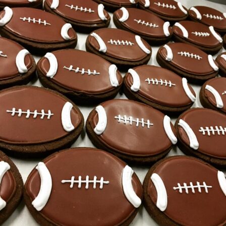 chocolate football cookie