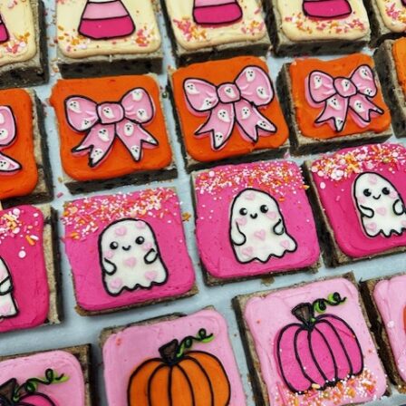 Cutie halloween cookie cake squares