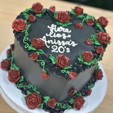 gothic rose cake