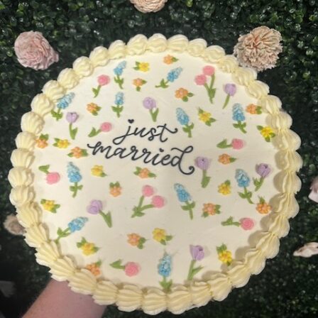 cover me in flowers cookie cake