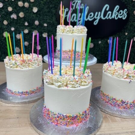 Tall candle cookie cake