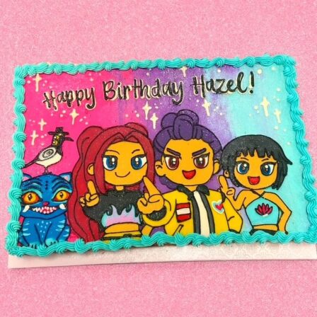 kpop demon hunters cookie cake