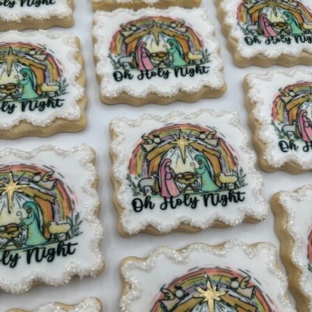 Oh holy night christmas cookie