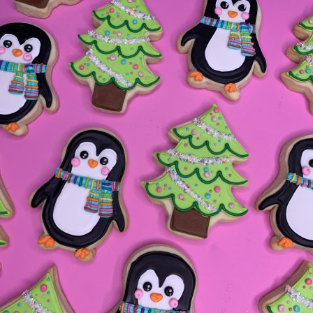Christmas Penguin Cookie set of 12