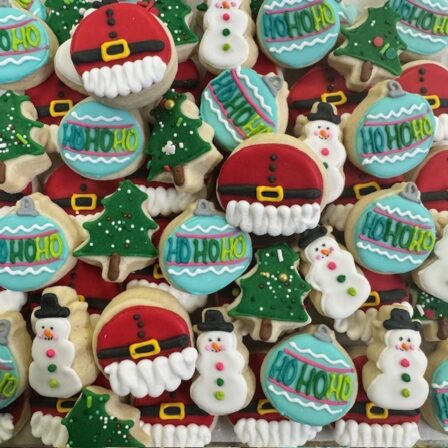 Mini festive christmas cookie set of 36