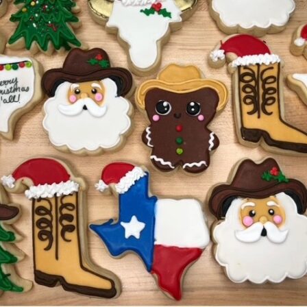 Texas Christmas cookie set of 12
