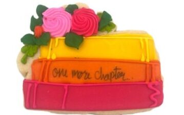 Floral Book Stack Cookie Design