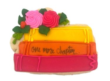 Floral Book Stack Cookie Design