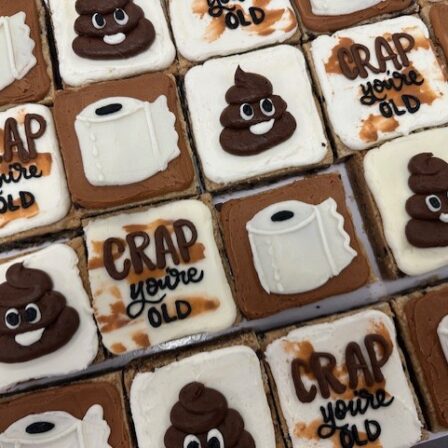 Crap you're old, cookie cake squares set of 12