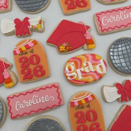 disco grad cookie set of 12