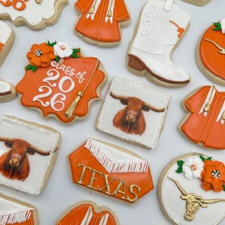 Feminine UT longhorn graduation cookie set of 12