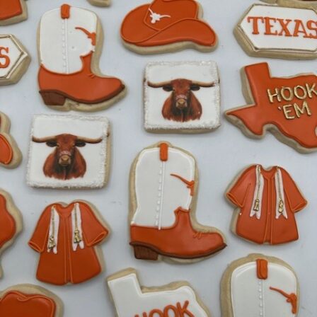 masculine UT longhorn graduation cookie set of 12