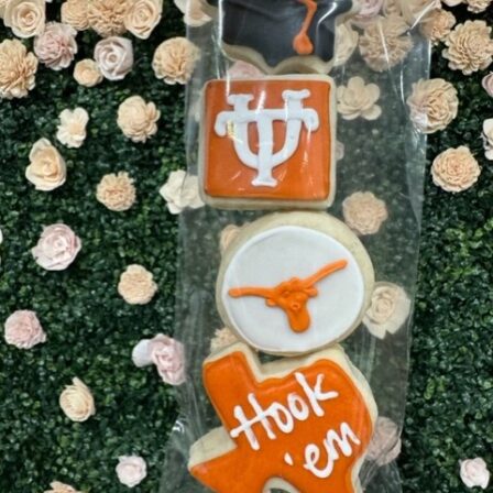 Mini UT graduation cookies, set of 36