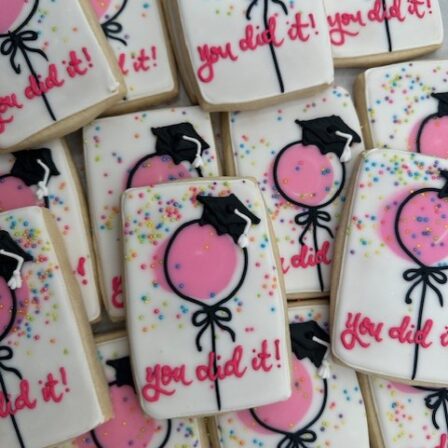 You Did it, graduation balloon cookie set of 12