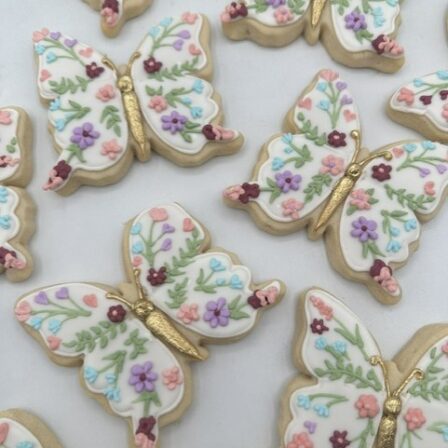floral butterfly cookie
