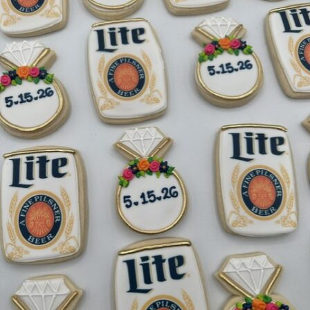 Brews and I do's, cookie set of 12
